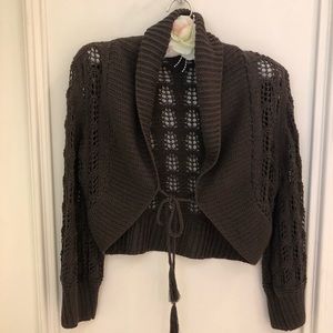 Elie Tahari Shrug Crop Sweater